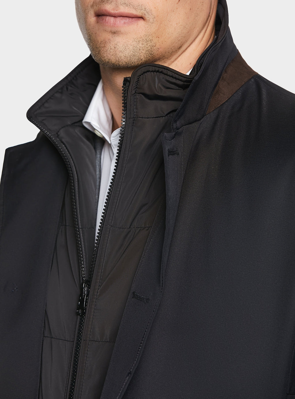 Giubbino lungo con gilet.-1