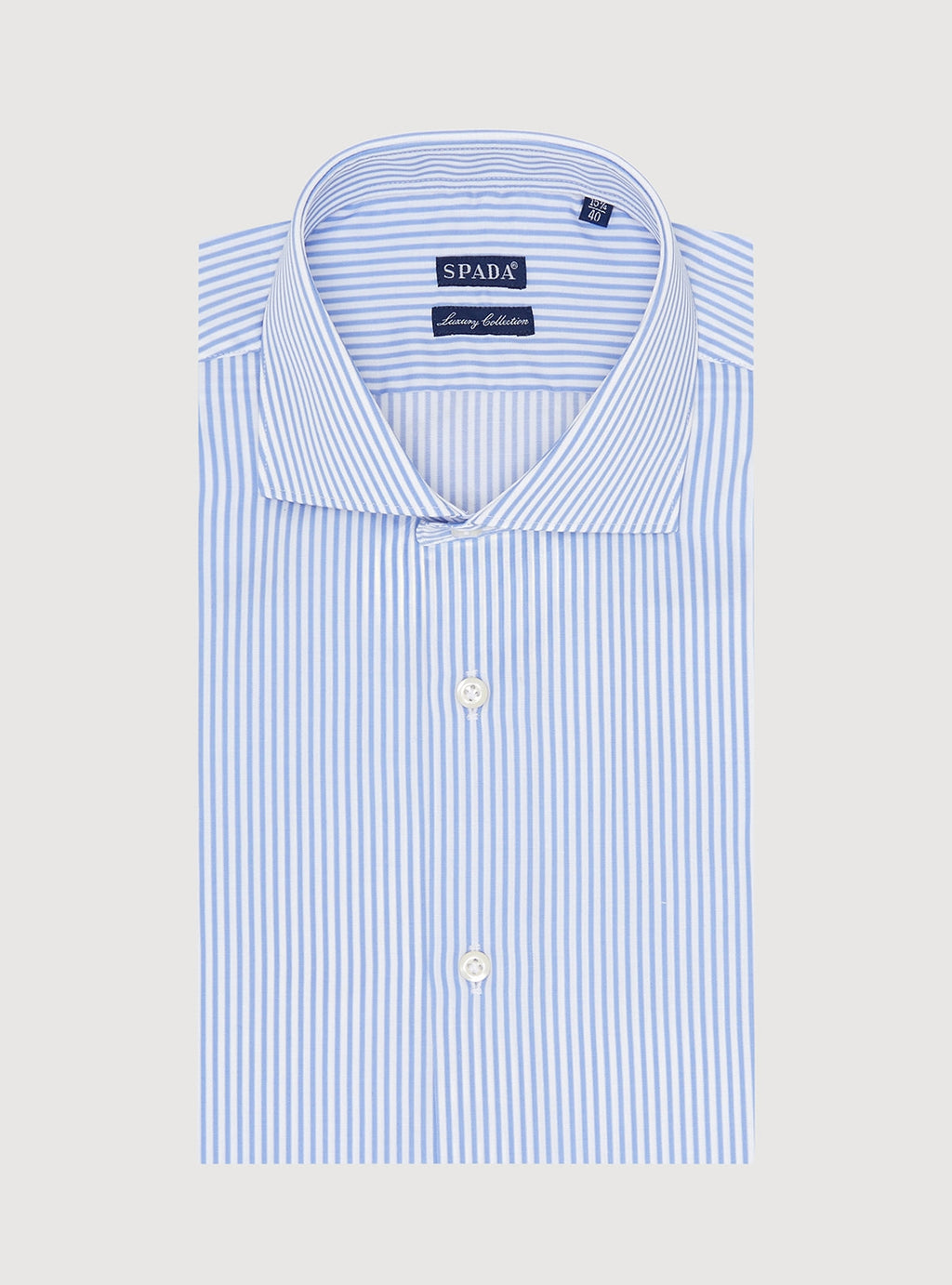 Camicia collo francese bastoncino in puro cotone-0