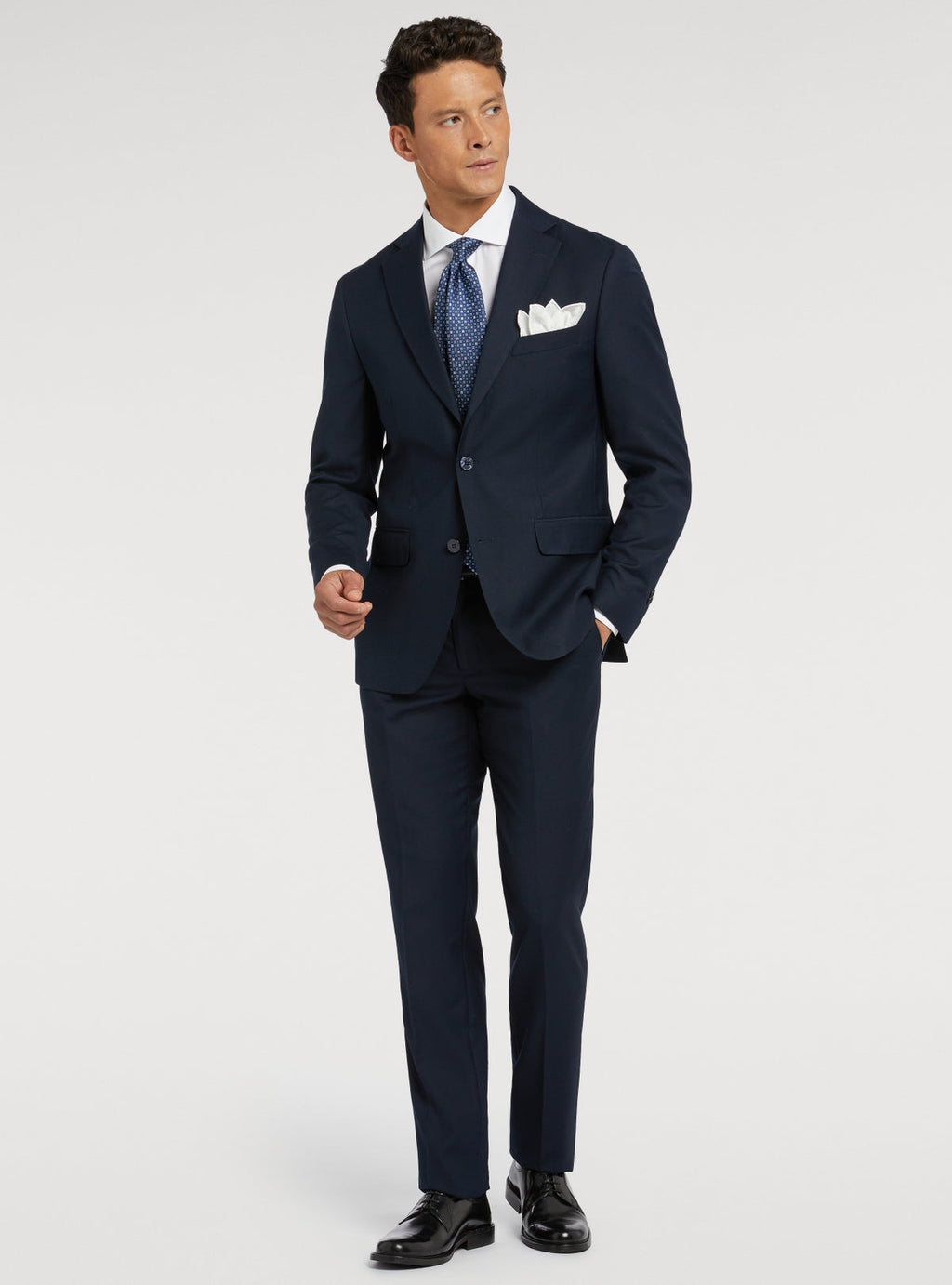 Pantaloni uomo eleganti tinta unita-3