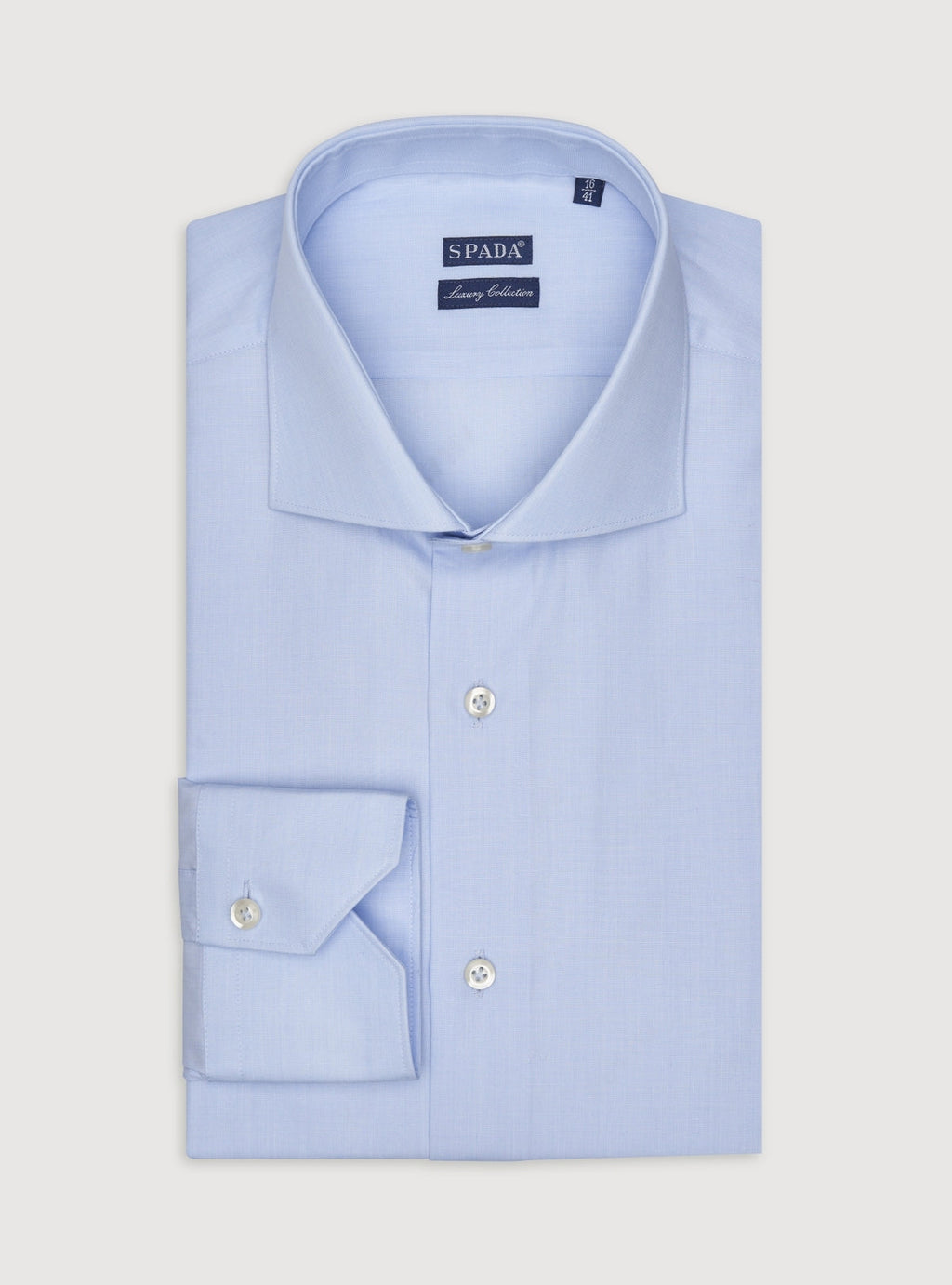 Camicia collo francese in puro cotone fil a fil-0