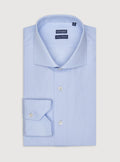 Camicia collo francese in puro cotone fil a fil-0