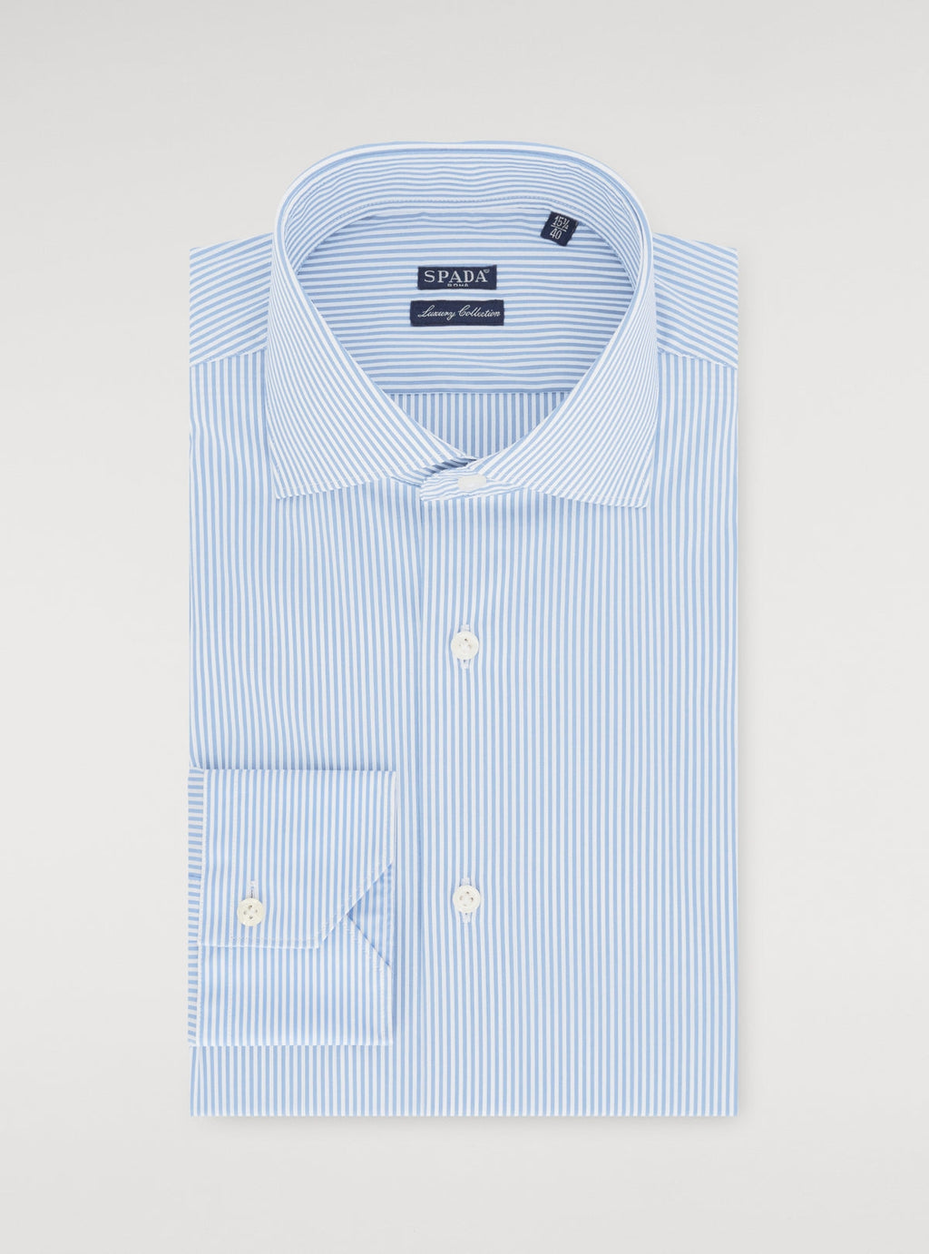 Camicia collo francese bastoncino in puro cotone-0
