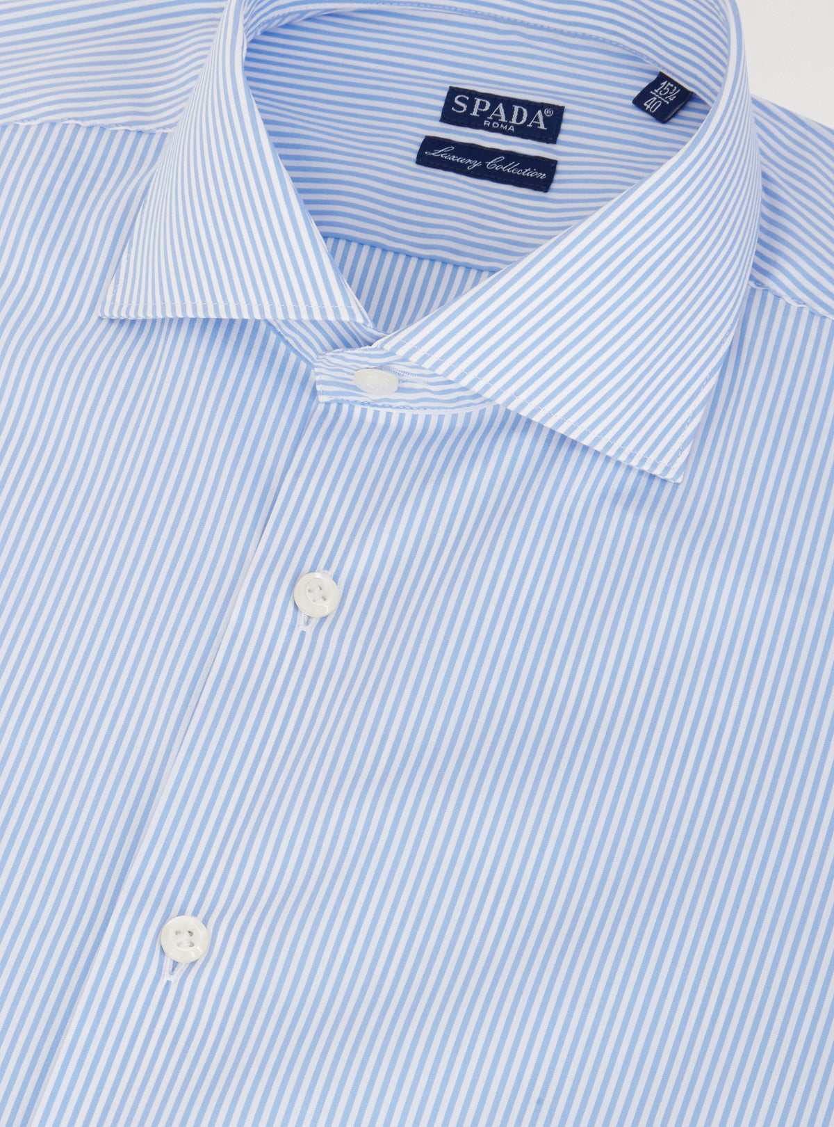 Camicia collo francese bastoncino in puro cotone-1