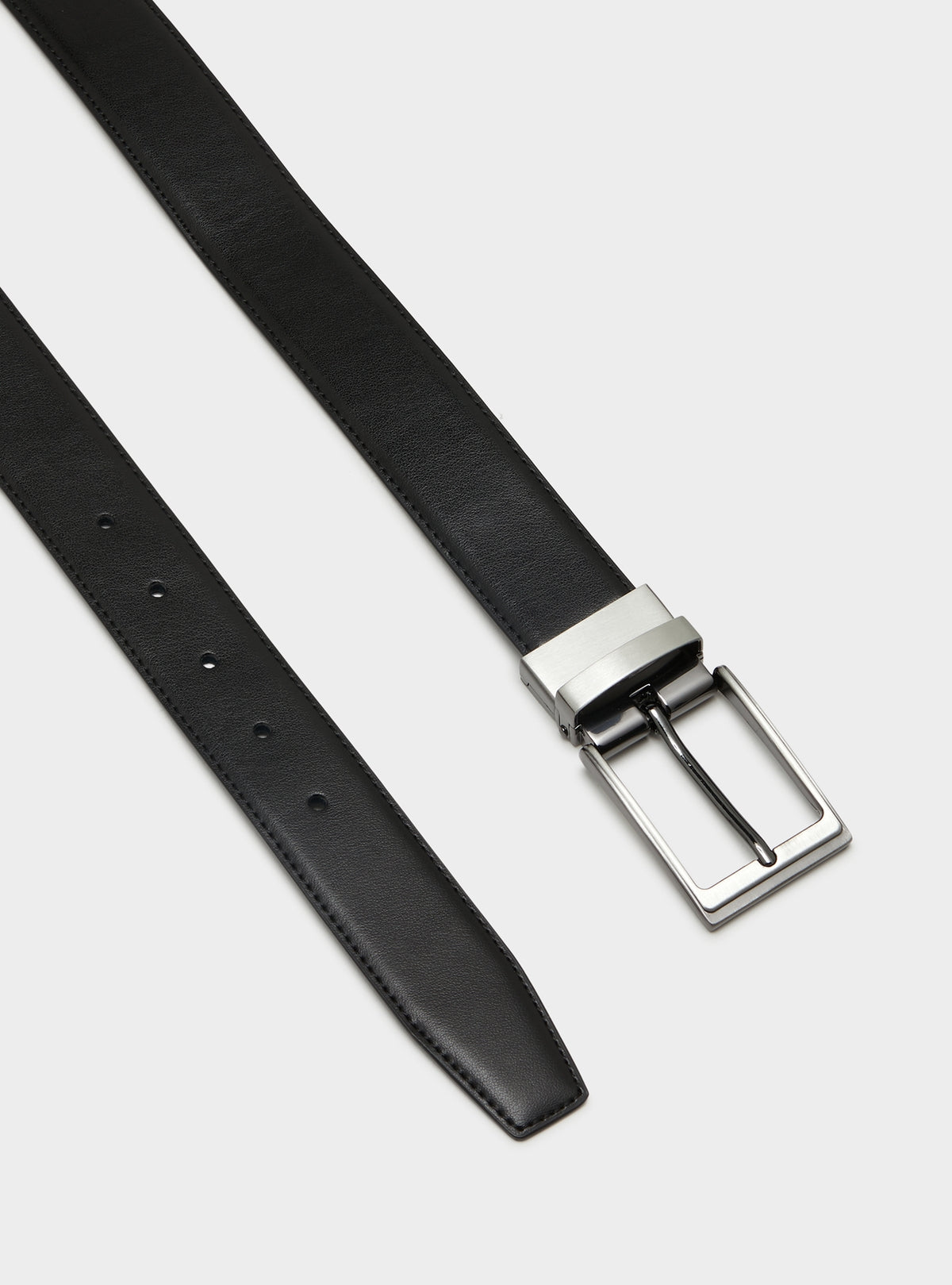 Cintura in 100% pelle martellata double face-1
