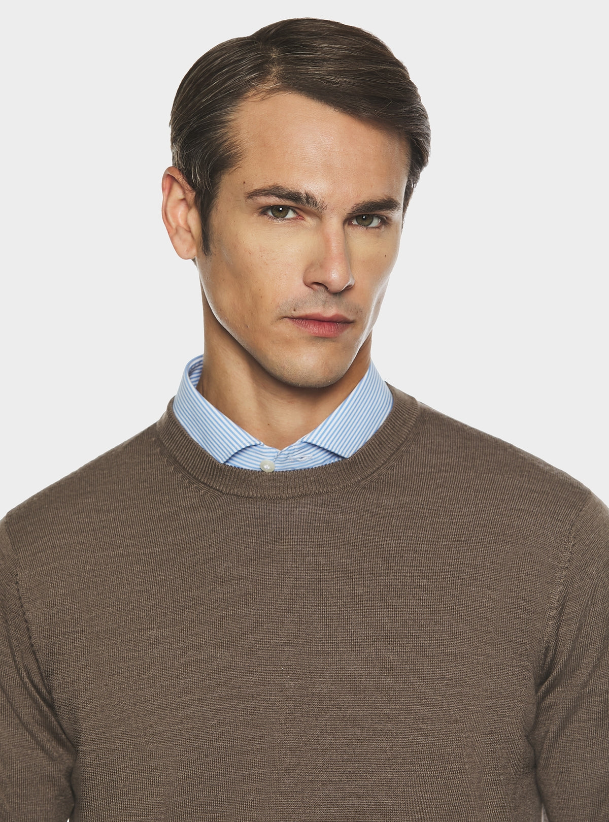 Maglia girocollo in pura lana merino-1