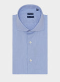 Camicia collo francese in cotone a quadretti in puro cotone-0