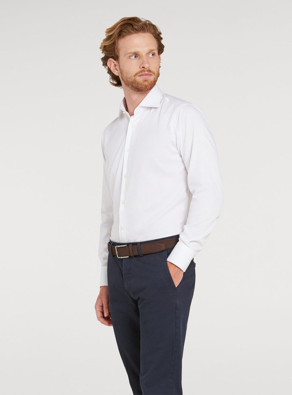 Camicia Oxford collo francese in cotone.-2
