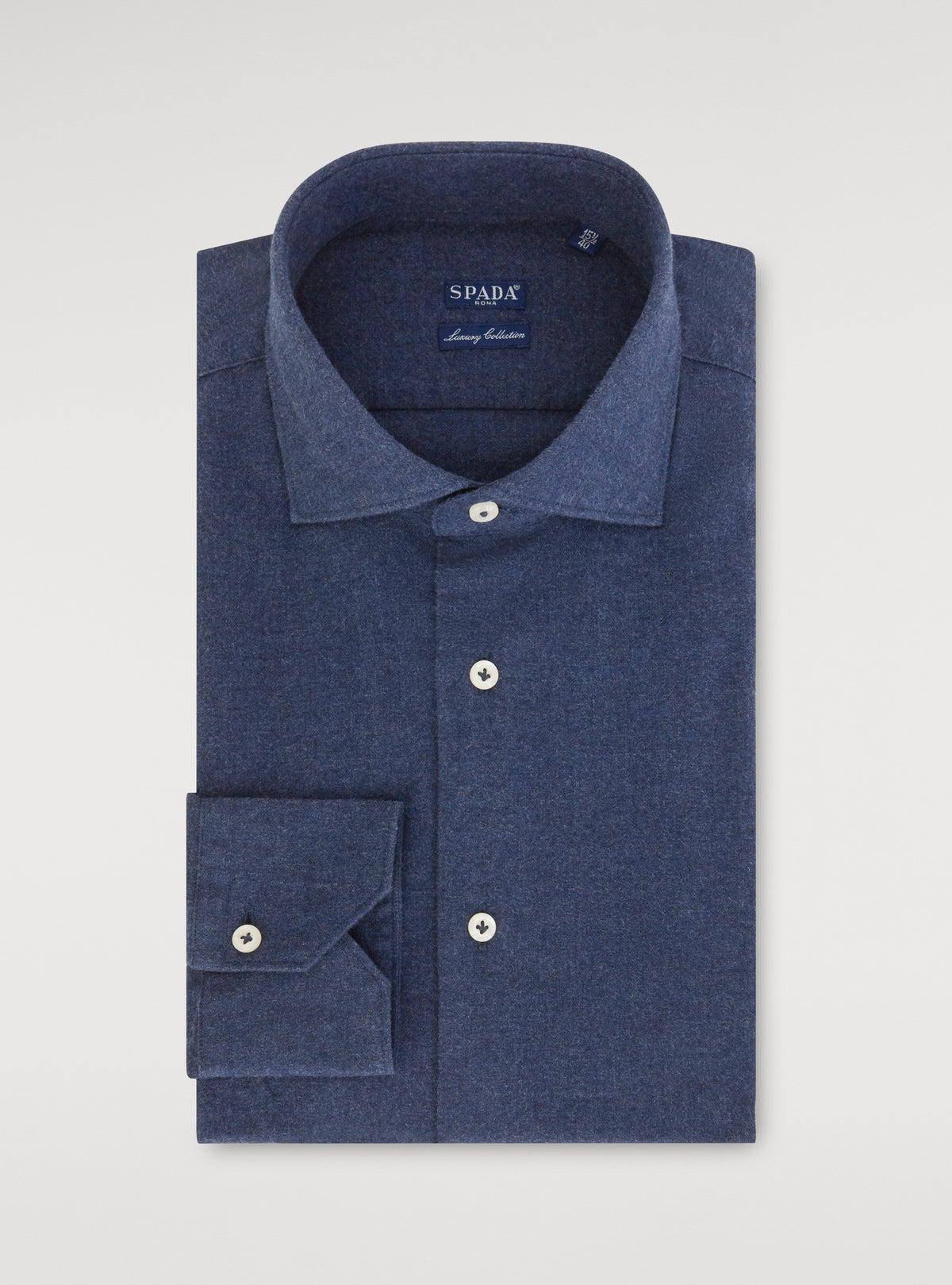 Camicia collo francese in flanella-0