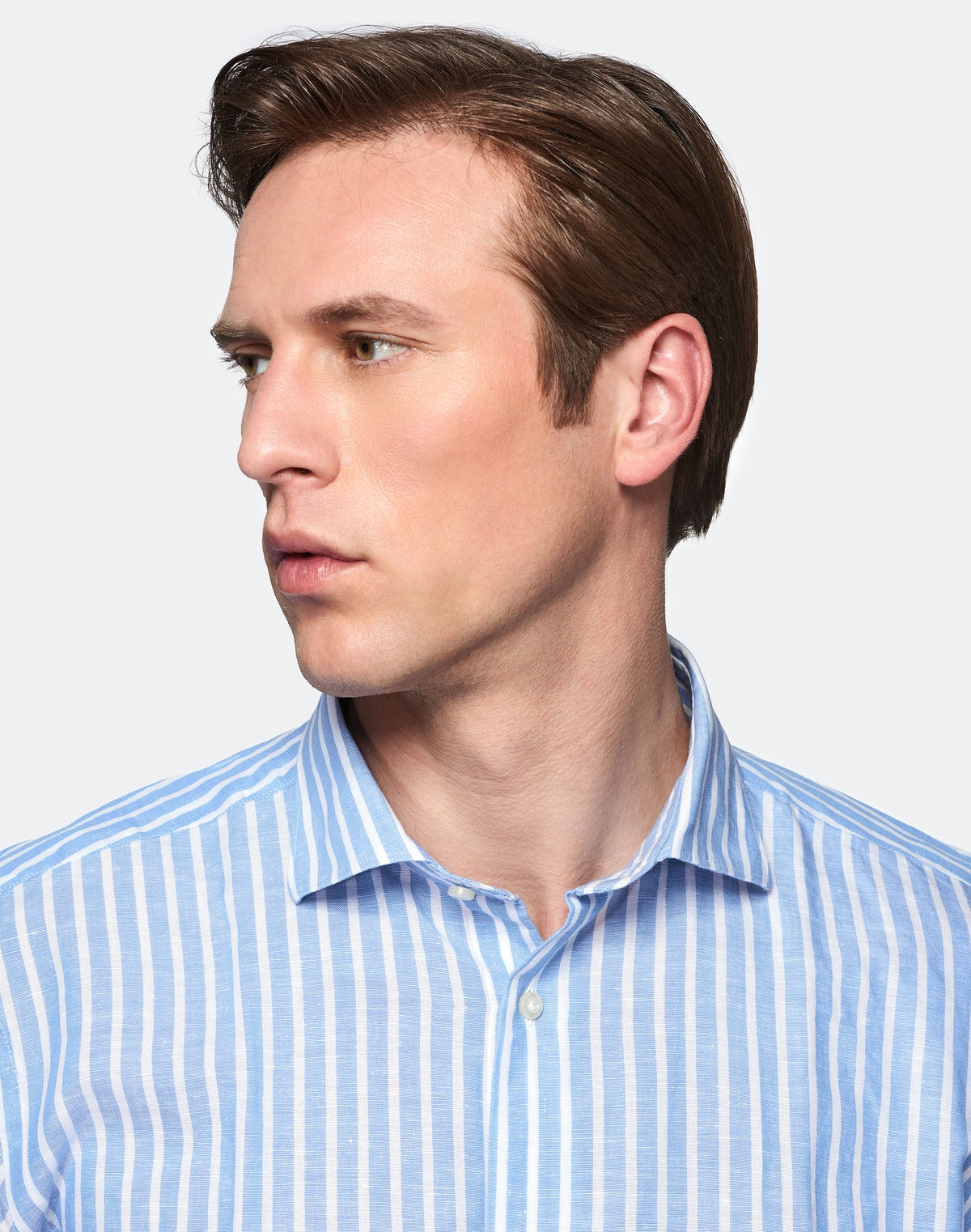 Camicia in lino e cotone a righe-2