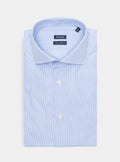 Camicia a righe sottili in puro cotone-0