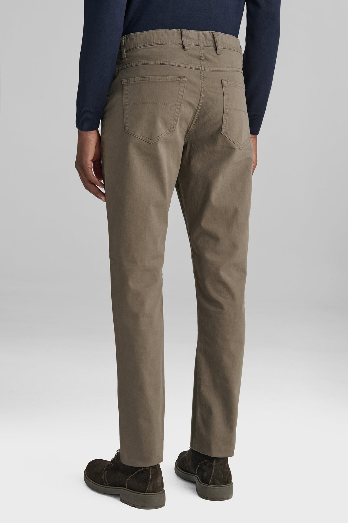 Pantaloni 5 tasche in cotone twill uomo-3