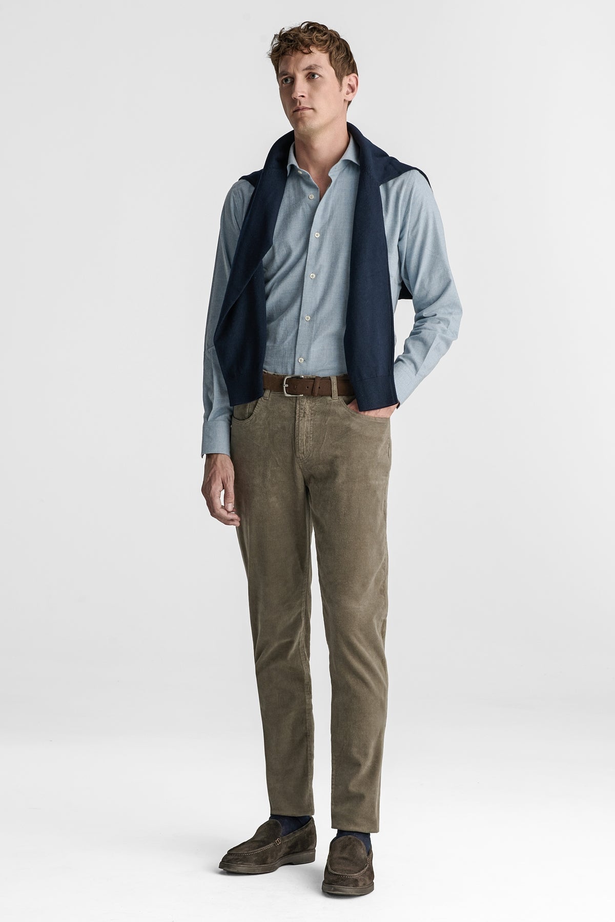Pantaloni 5 tasche in velluto uomo-1
