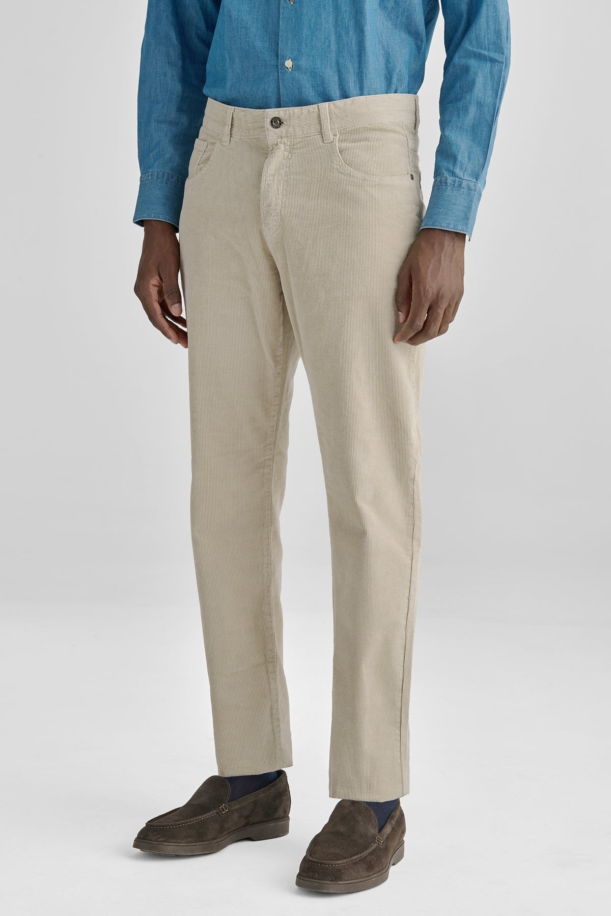 Pantaloni 5 tasche in velluto uomo-0
