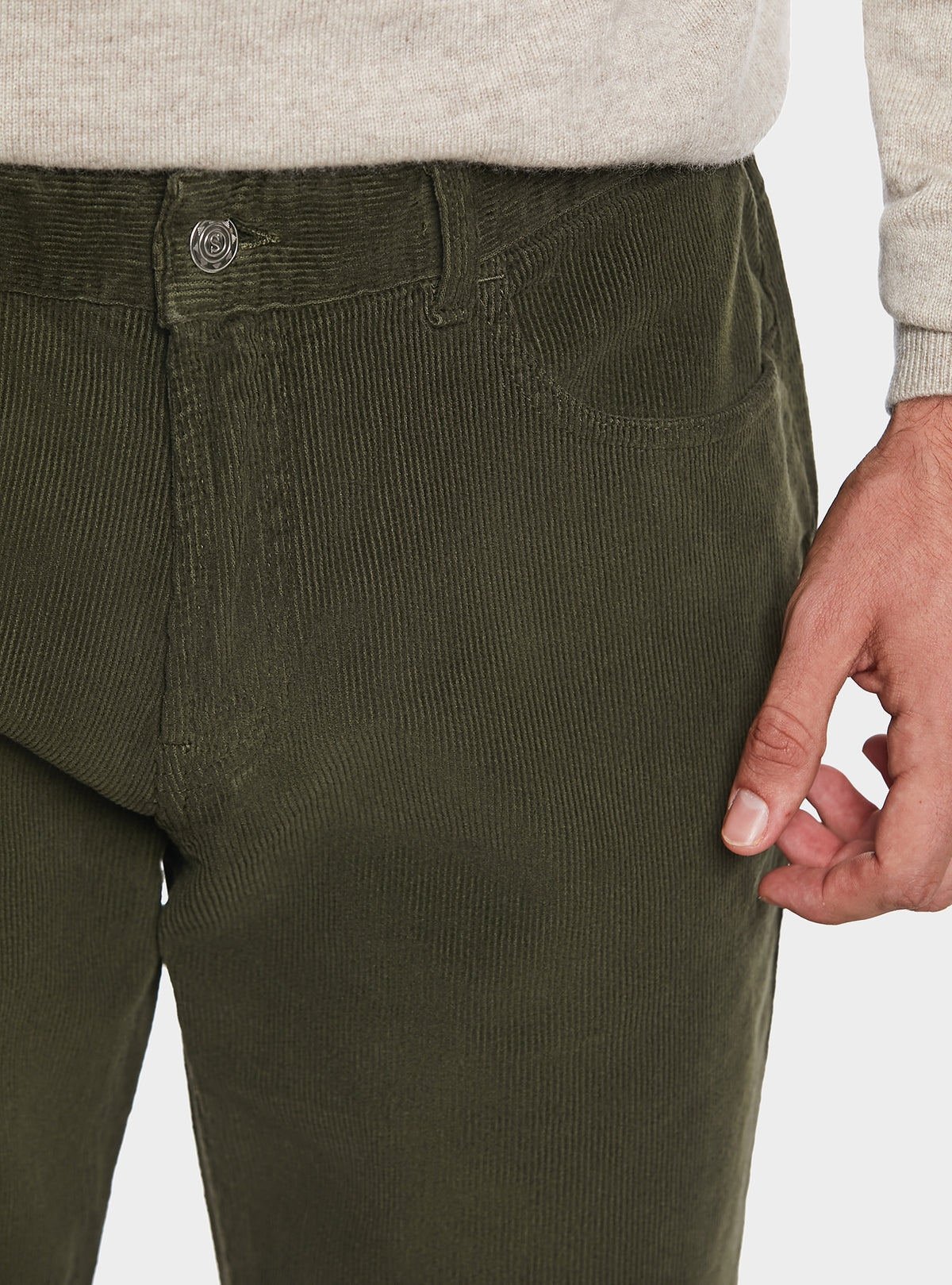 Pantaloni 5 tasche in velluto uomo-3