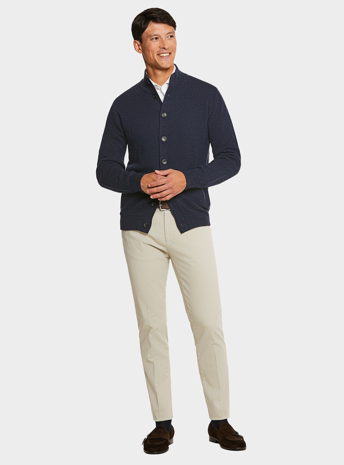 Pantalone uomo in cotone twill combo-1