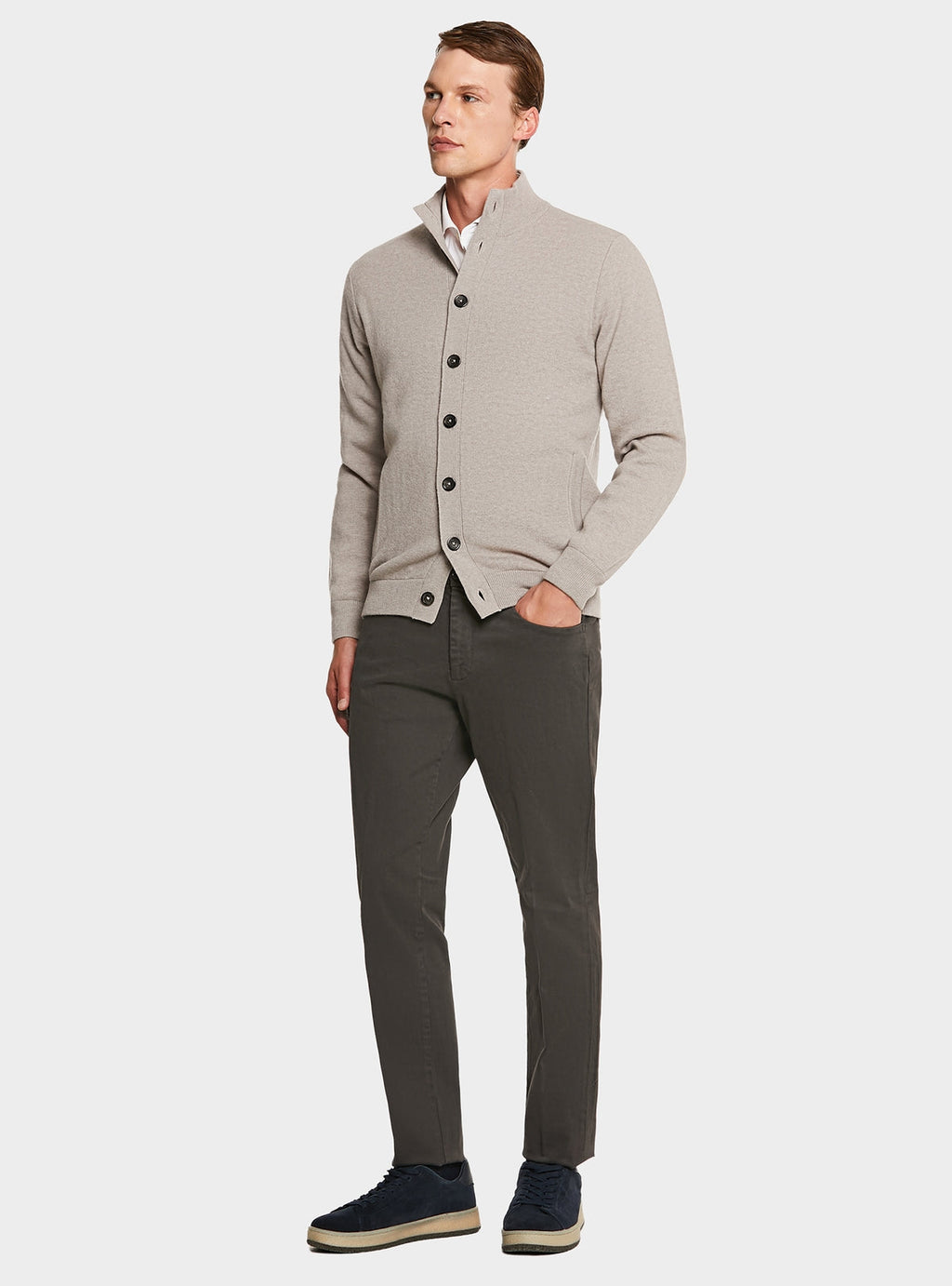 Pantalone uomo in cotone twill combo-1