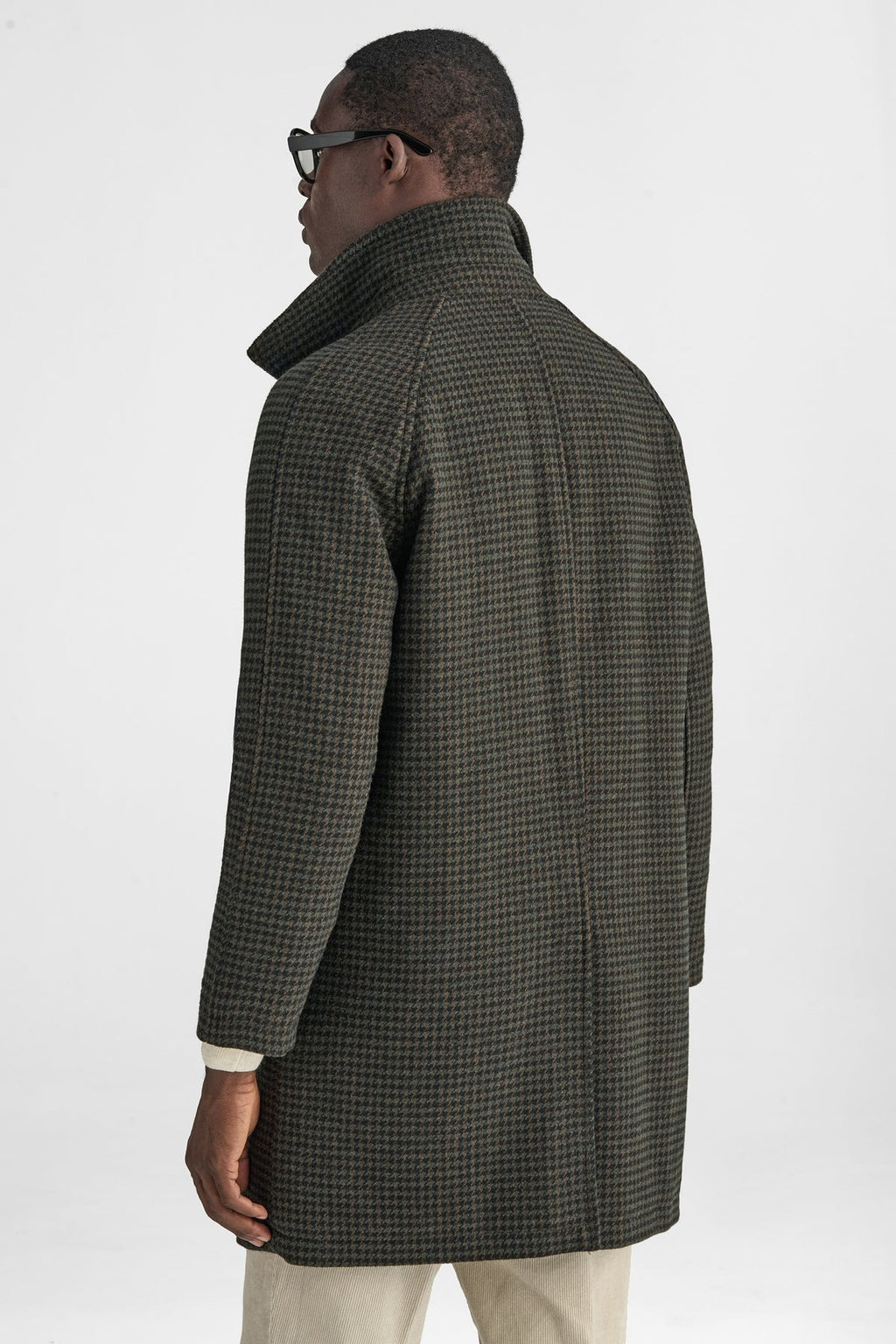 Cappotto uomo pied de poule in misto lana-3