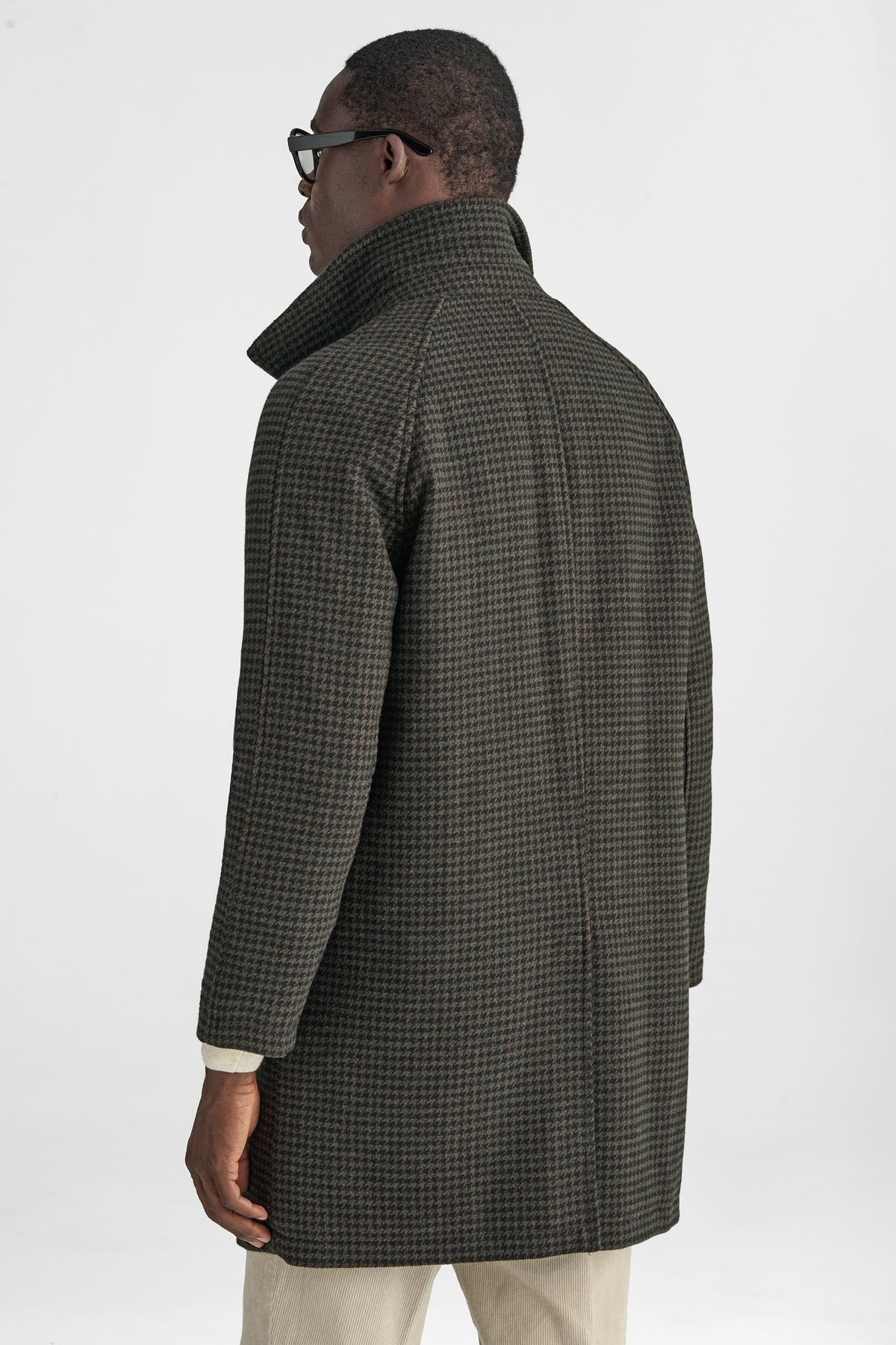 Cappotto uomo pied de poule in misto lana-3