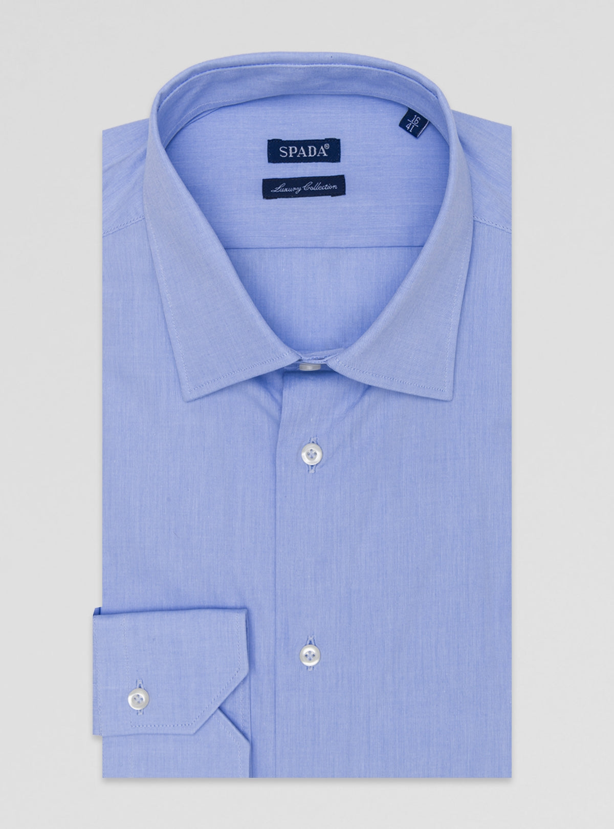 Camicia uomo collo italiano in 100% cotone-0