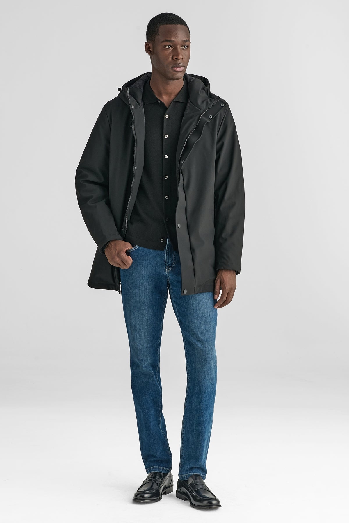 Giubbino uomo antivento in Nylon Stretch-1