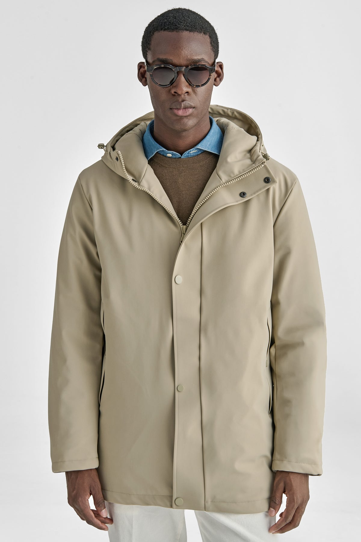 Giubbino uomo antivento in Nylon Stretch-0