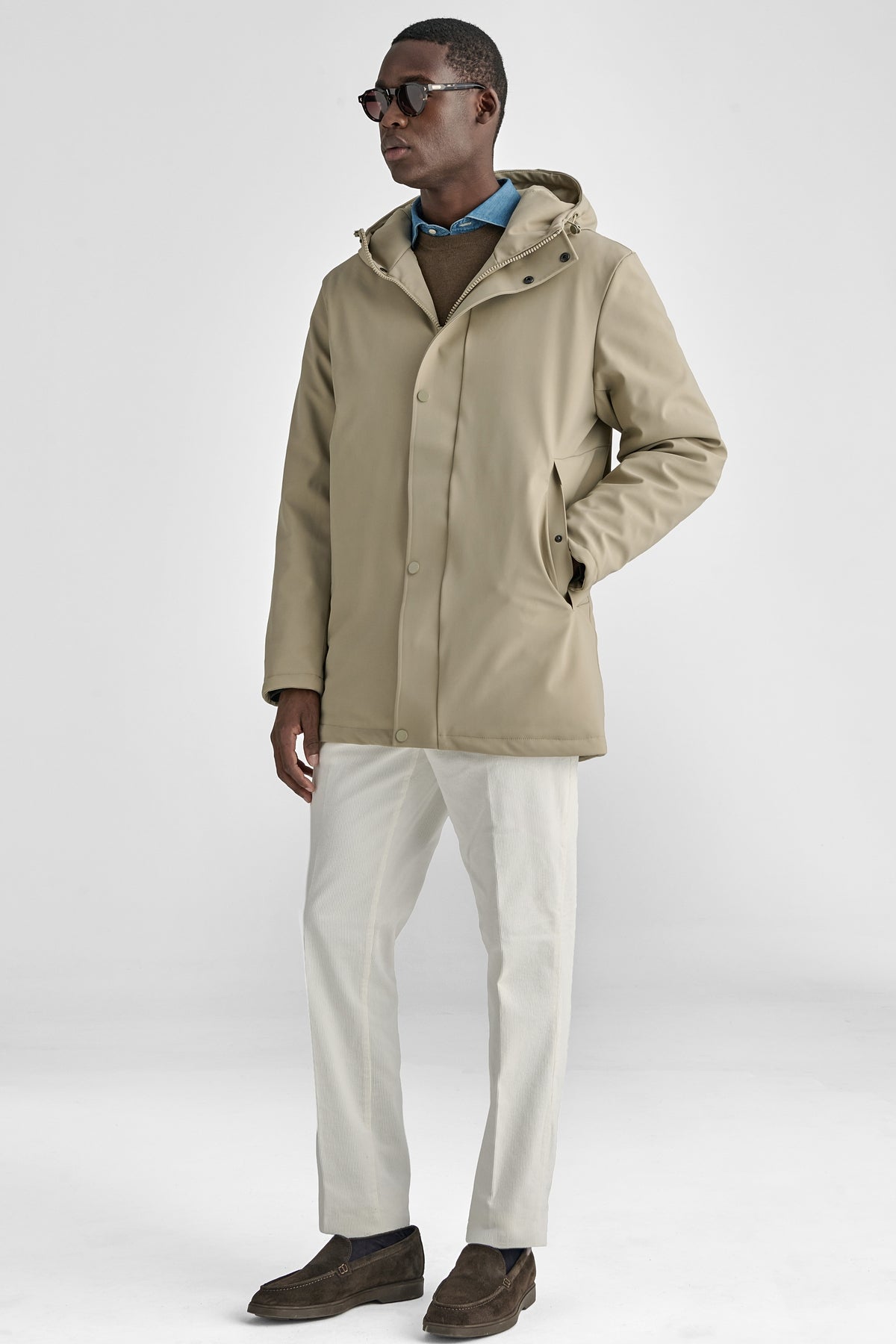 Giubbino uomo antivento in Nylon Stretch-1