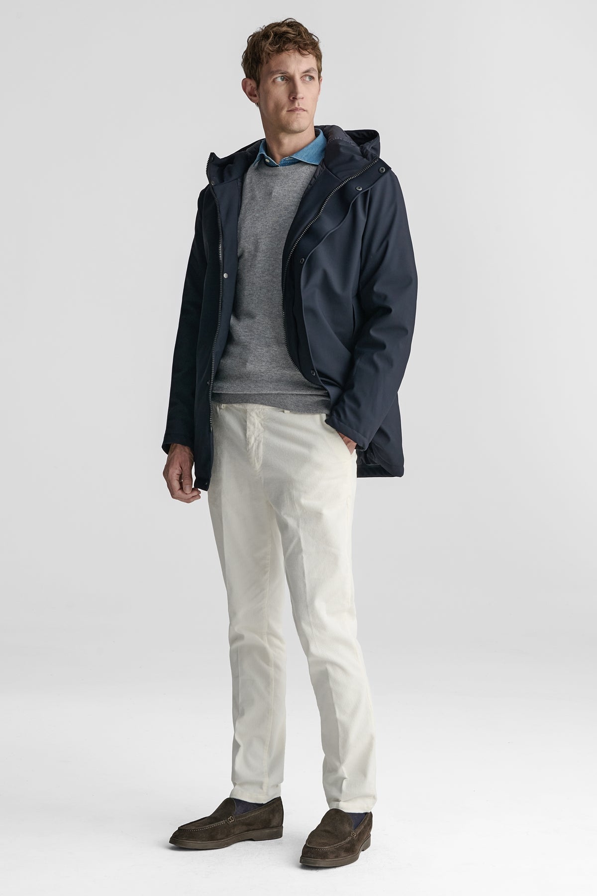 Giubbino uomo antivento in Nylon Stretch-1