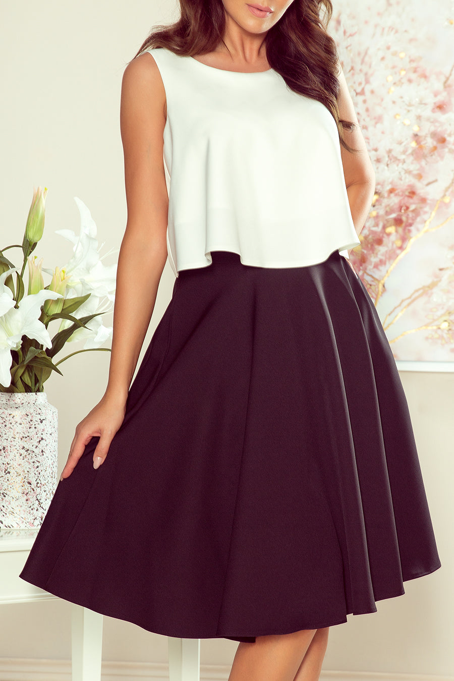 Numoco 266-2 Midi skirt with pockets - black-4