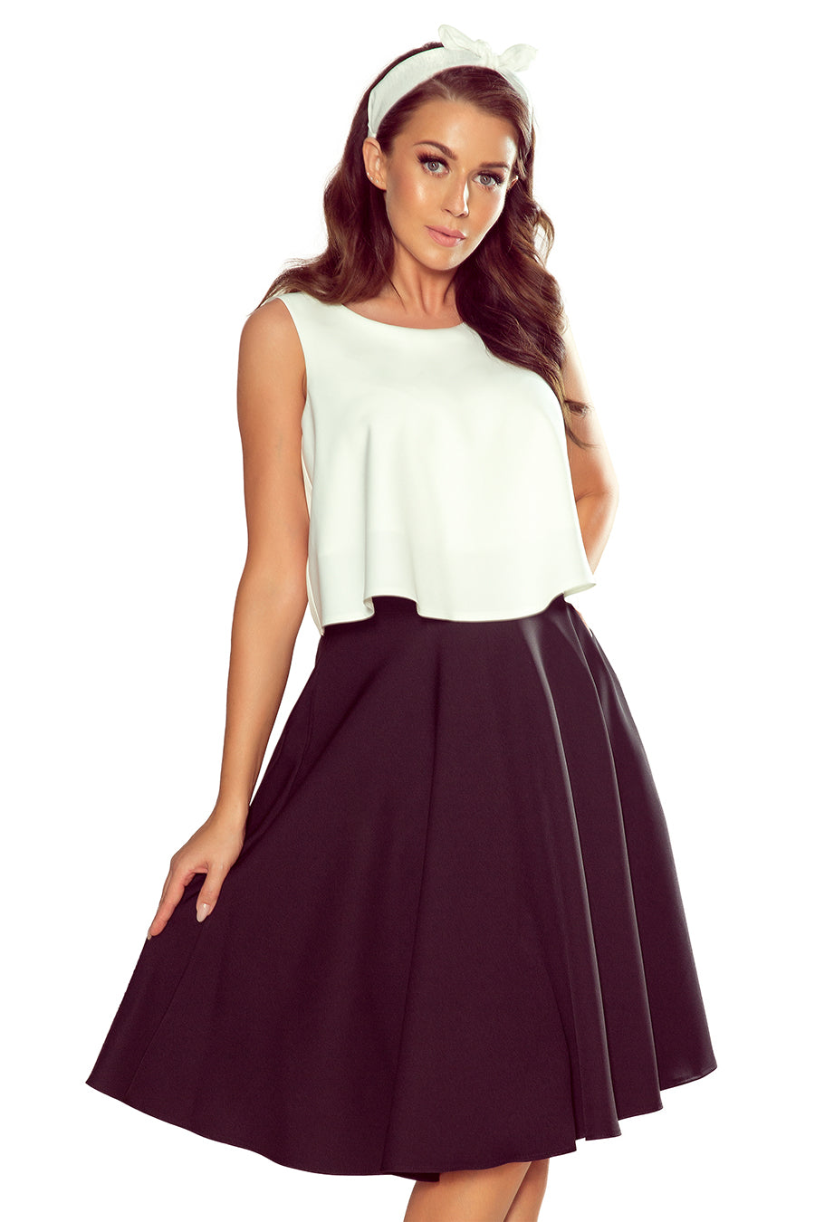 Numoco 266-2 Midi skirt with pockets - black-5
