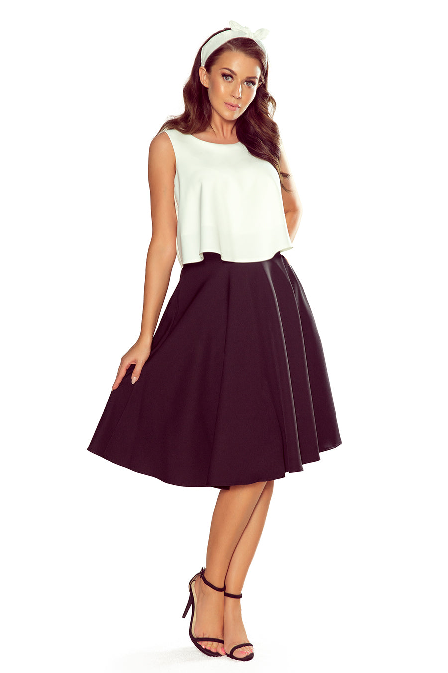 Numoco 266-2 Midi skirt with pockets - black-6
