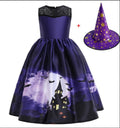 Halloween Princess Dress Halloween Printed Mesh-4