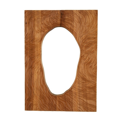 Rectangular Wall Mirror – Vintage Mirror Rosewood, Silver 19.69" x