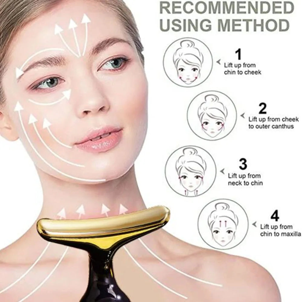 3-In-1 Face Vibration Device V-Line Lifting & Anti-Aging Black-2