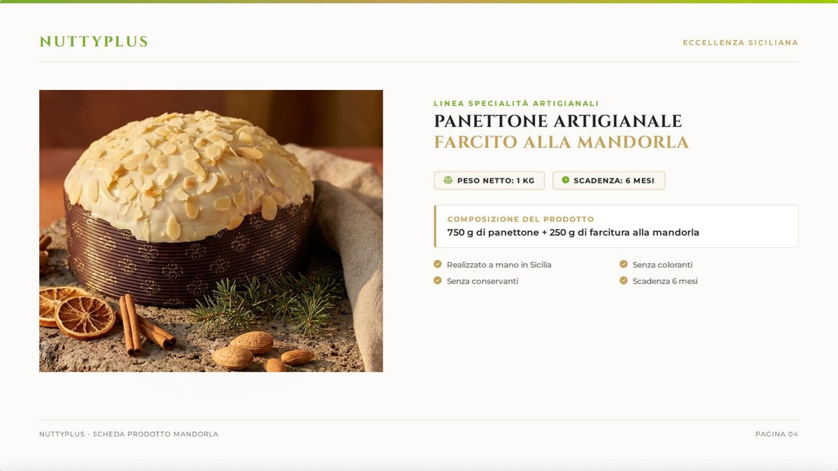 Panettone alla Mandorla Siciliana – Delizioso Panettone Artigianale per le Feste