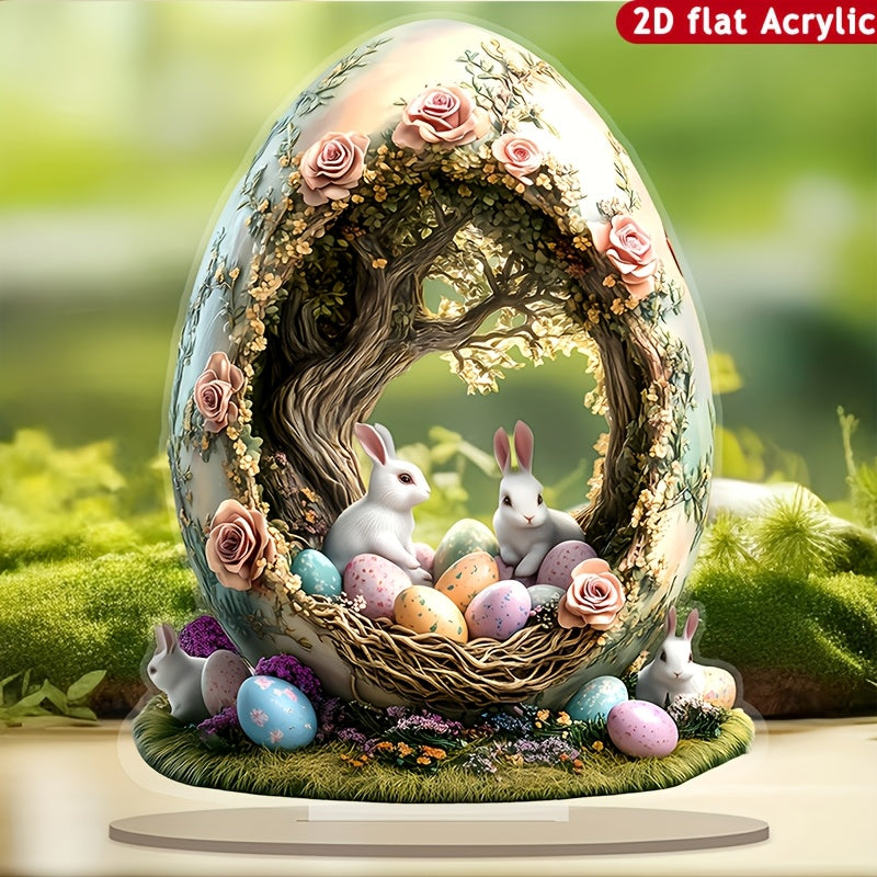 Bohemian Rabbit Acrylic Tabletop Decor for Home & Office-1