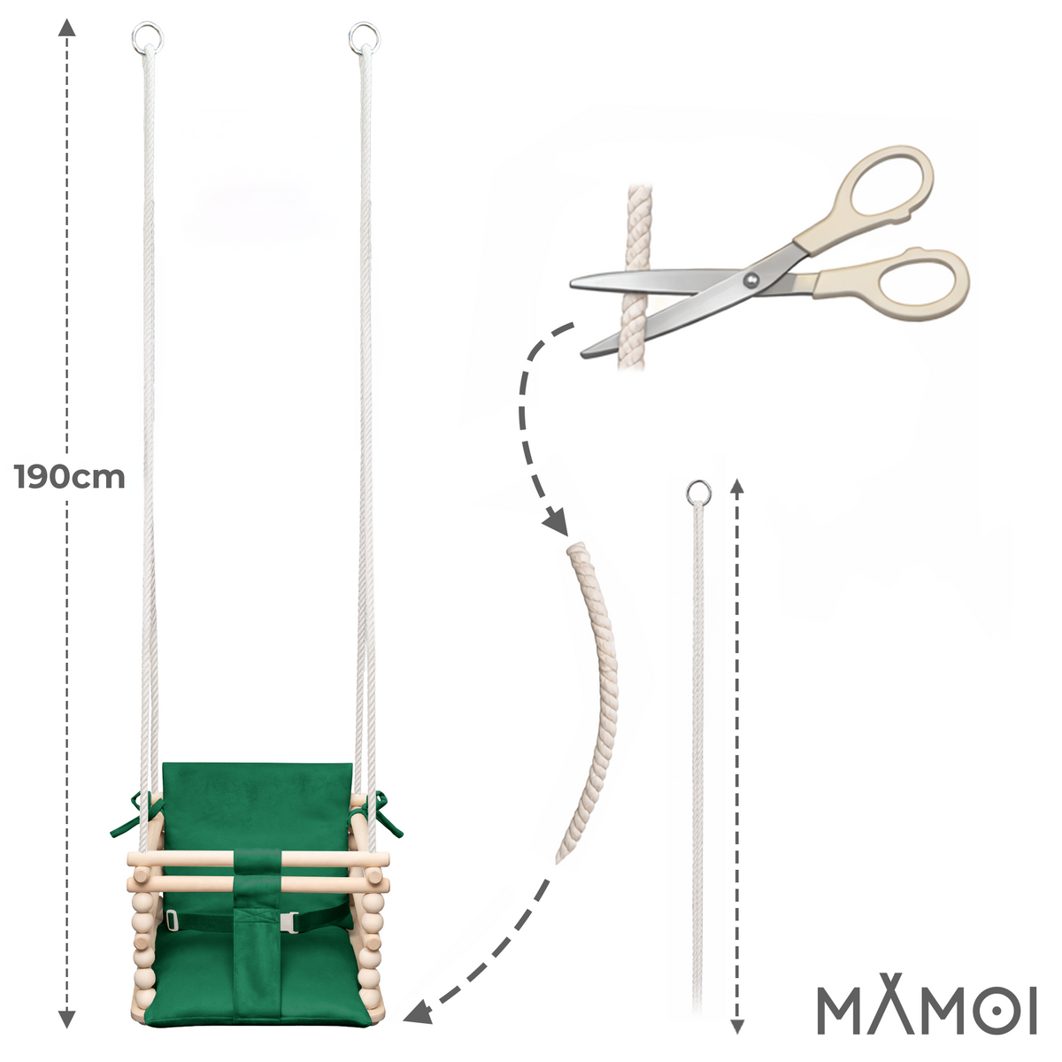 MAMOI® Altalena per bambini 3in1-3