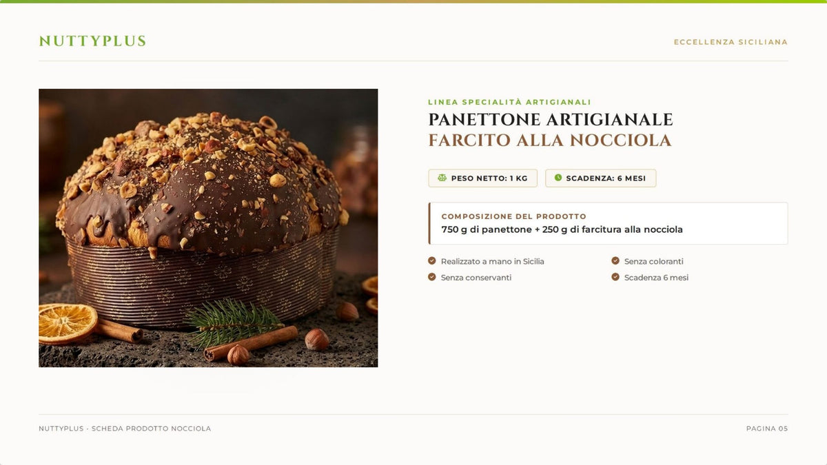 Panettone alla Nocciola – Irresistibile Panettone Artigianale per le Feste