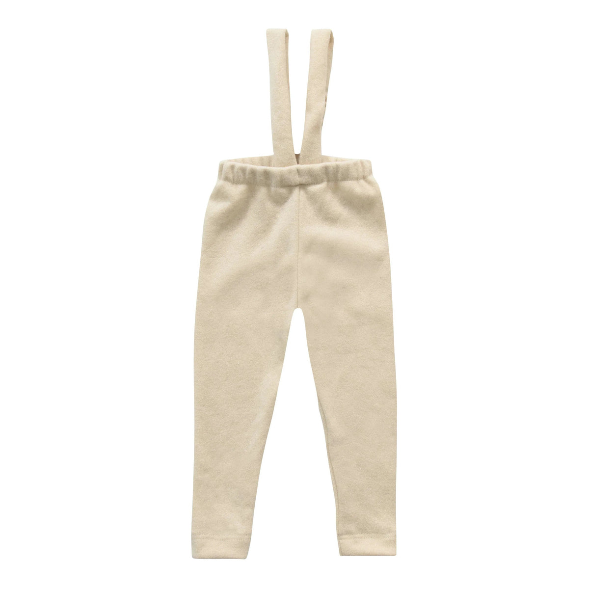 Woolen Pants with Suspenders - Cream-0