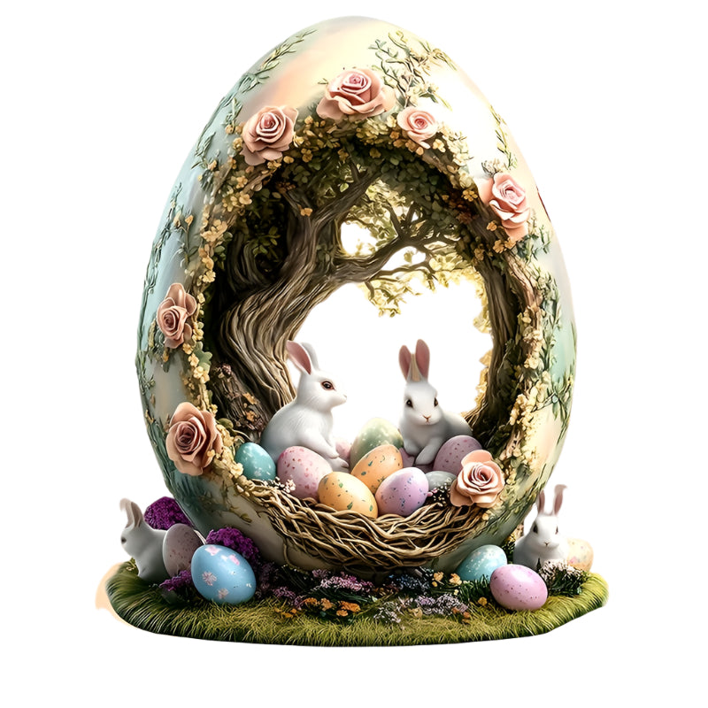 Bohemian Rabbit Acrylic Tabletop Decor for Home & Office-0
