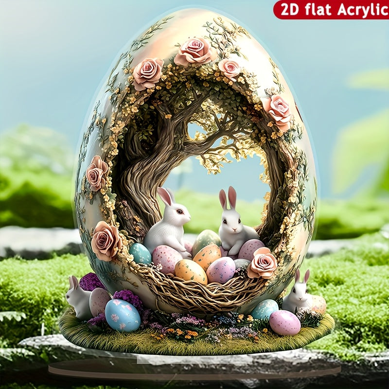 Bohemian Rabbit Acrylic Tabletop Decor for Home & Office-3