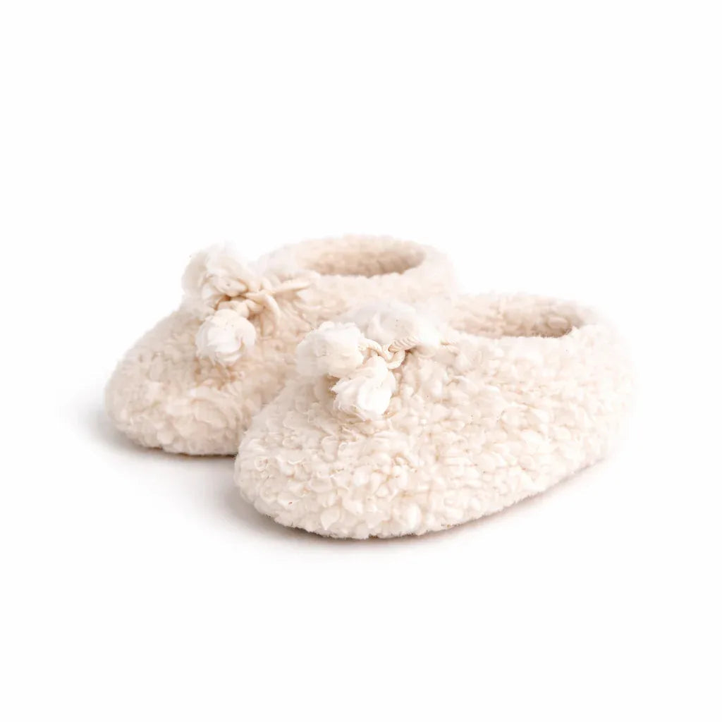 White Baby/Kid Natural Woolen Boots-0
