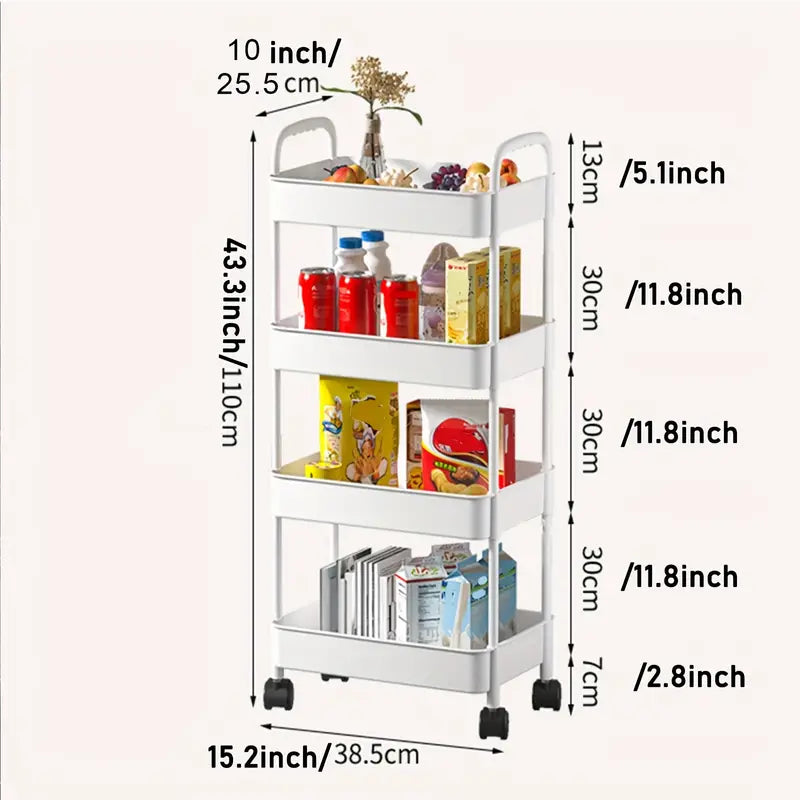 Narrow Gap Organizer: Slim Storage Cabinet for Kitchen or Bathroom-2