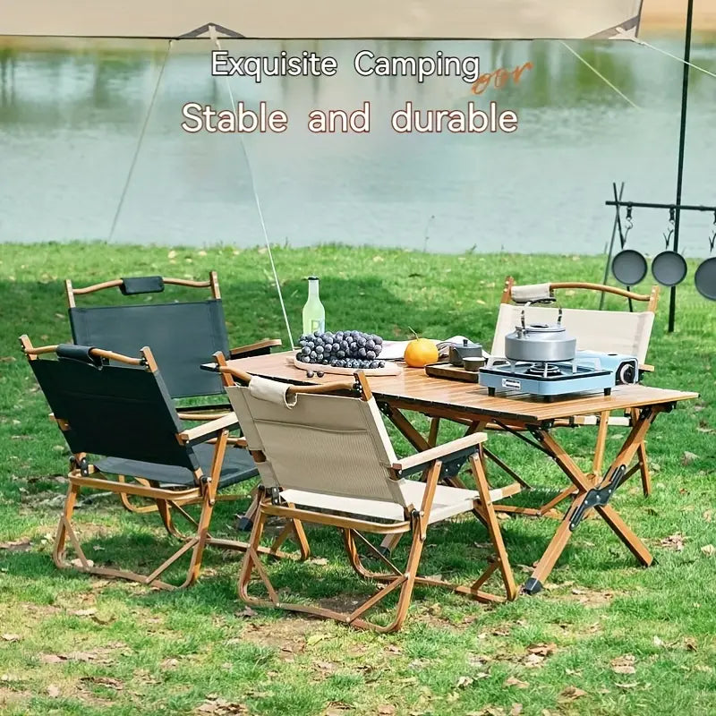 Foldable Roll Camping Table - Portable Outdoor Dining Solution-4