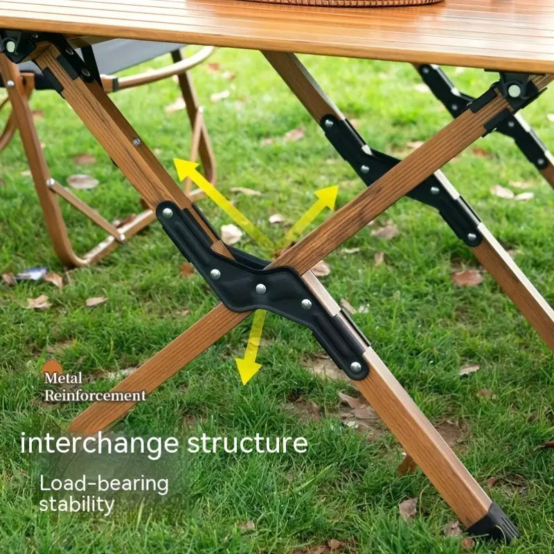 Foldable Roll Camping Table - Portable Outdoor Dining Solution-3