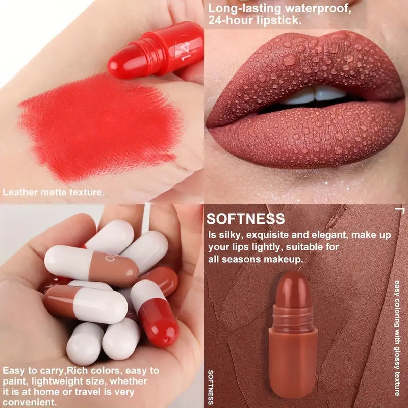 18pcs High-Pigment Matte Lipstick Set - Mini Capsule Collection for Long-Lasting Beauty-4