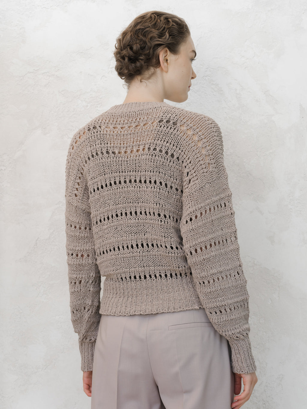 Cotton Crochet Crewneck-1