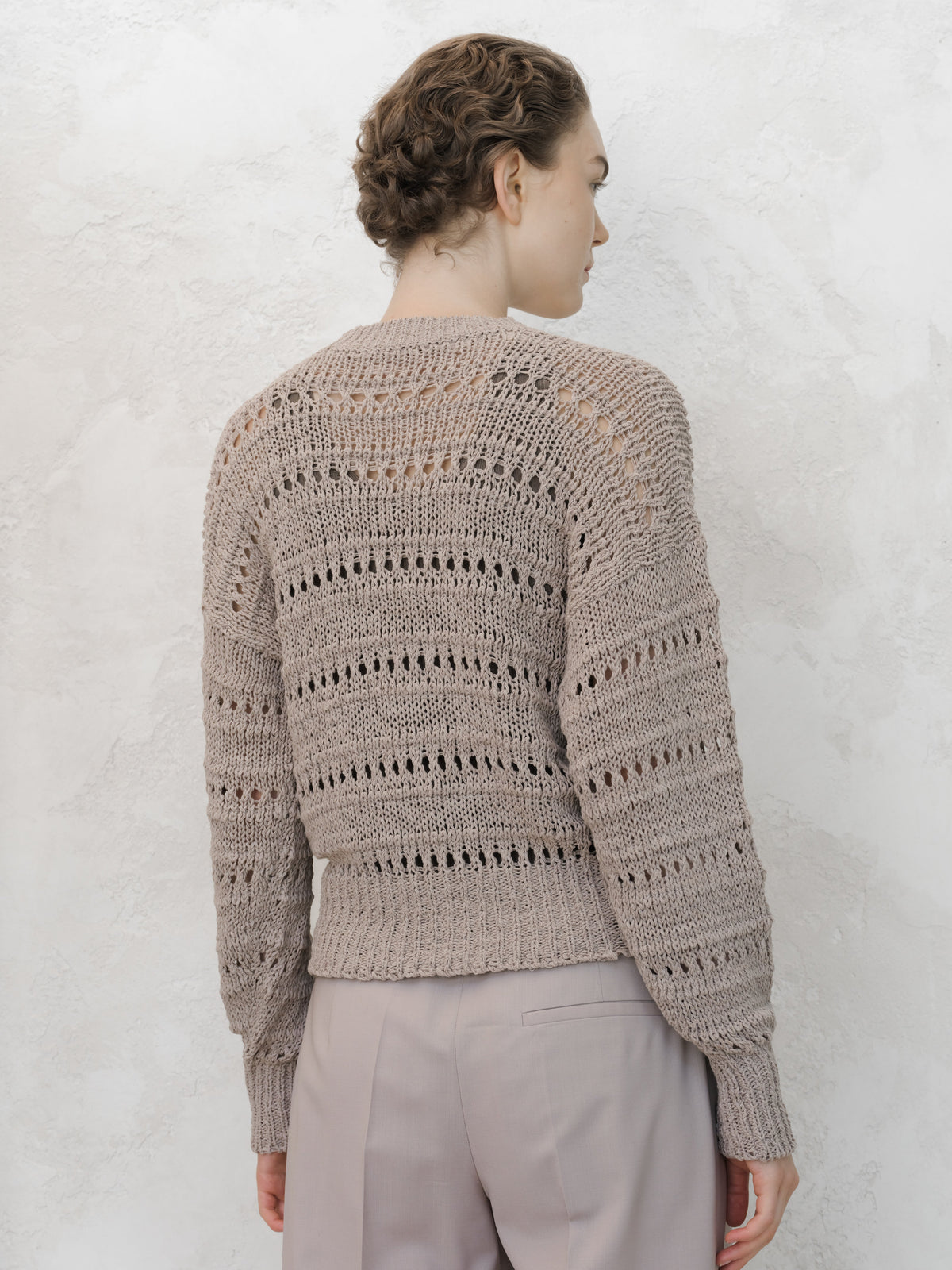 Cotton Crochet Crewneck-1