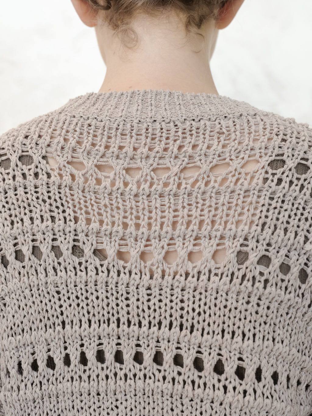 Cotton Crochet Crewneck-2