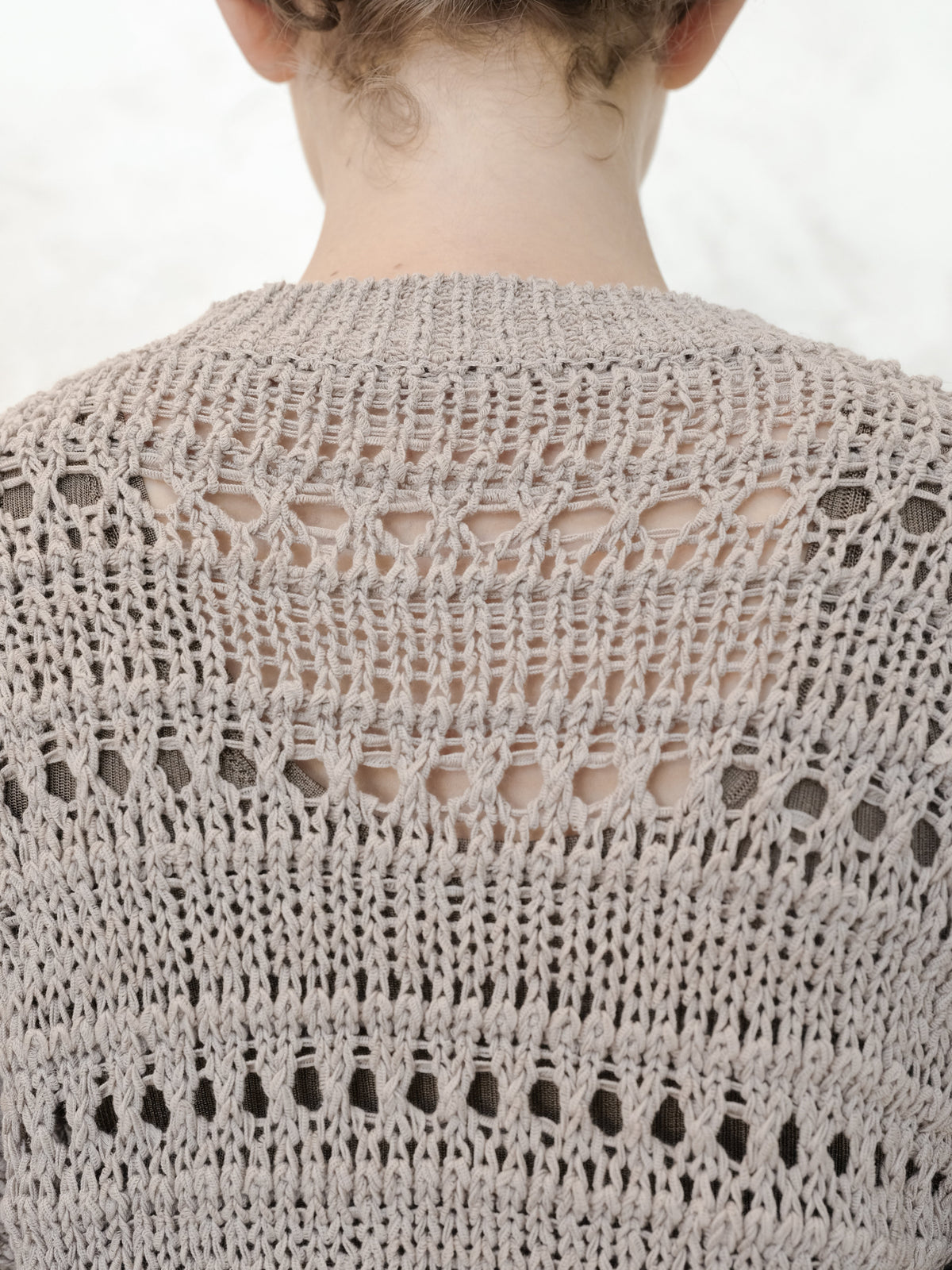 Cotton Crochet Crewneck-2