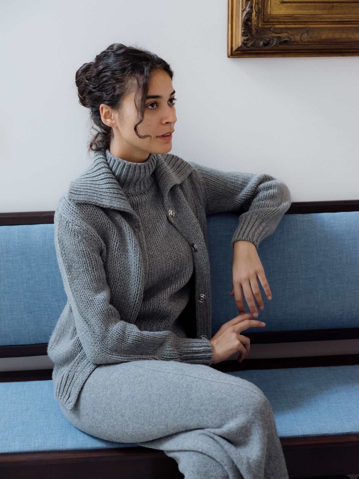 Cashmere Mix Chunky Cardigan-1